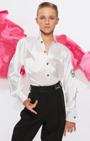 Junior Latin Shirt Arturo White