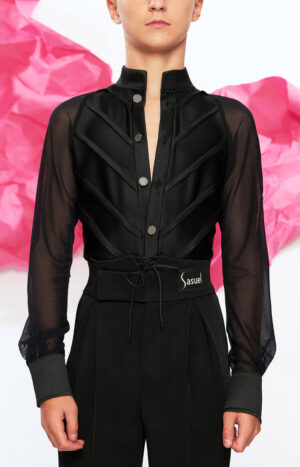 Junior Latin Shirt Franco Black