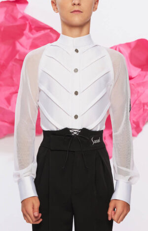Junior Latin Shirt Franco White