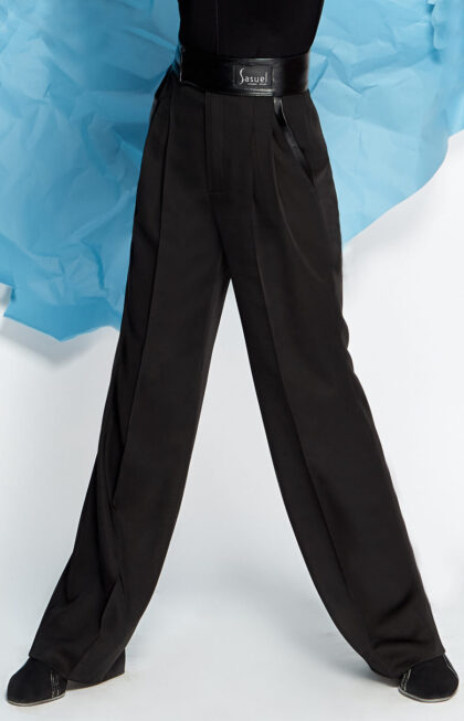 Juvenile latin trouser with leather wasitband and pockets_3