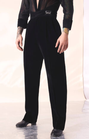 Men’s Latin Velvet Trousers with Inverted Corset