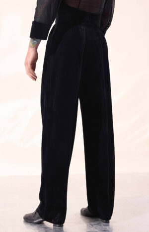 Men’s Latin Velvet Trousers with Inverted Corset