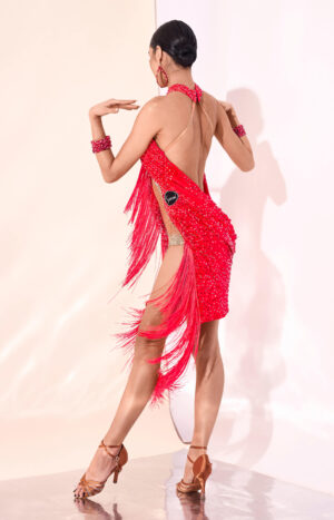 Latin Dress Coral Queen
