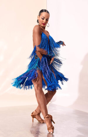 Latin Dress Blue Swing