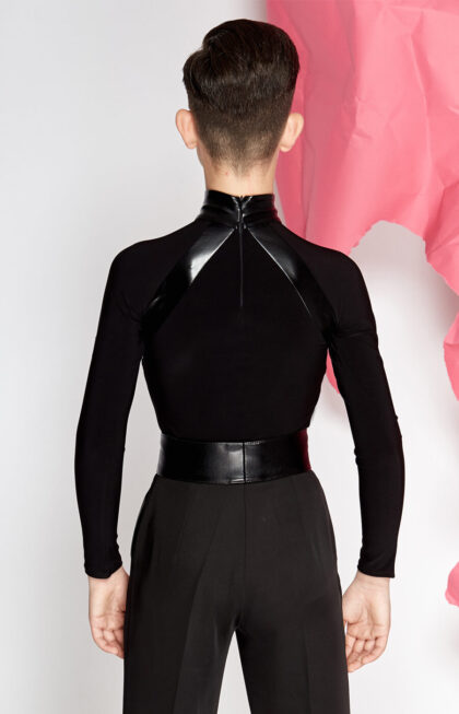 Antonio_junior latin leather crepe shirt_3