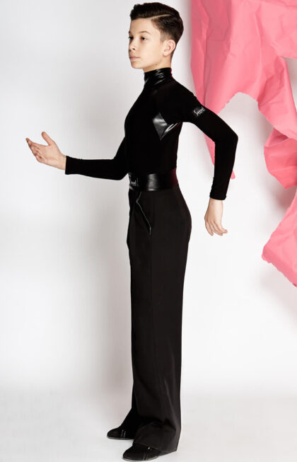 Antonio_junior latin leather crepe shirt_5