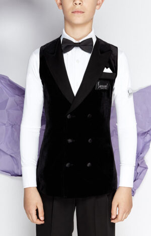 Junior Double-Breasted Velvet Ballroom Waistcoat