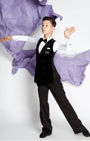 Junior Double-Breasted Velvet Ballroom Waistcoat