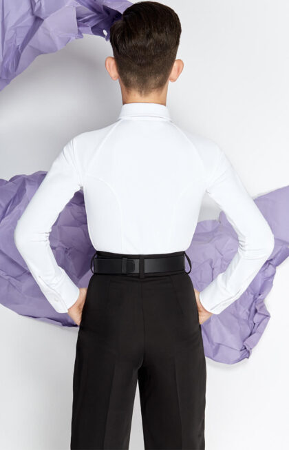 Juvenile lycra shirt with curved seams raglan sleeve3