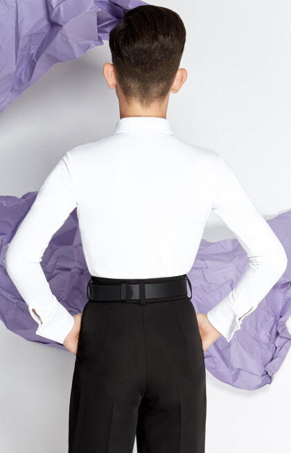 Juvenile lycra wide seam pleat shirt_4