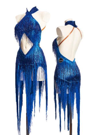 Latin Dress Groovy Blue