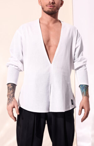 Linen Practice Shirt Vince White