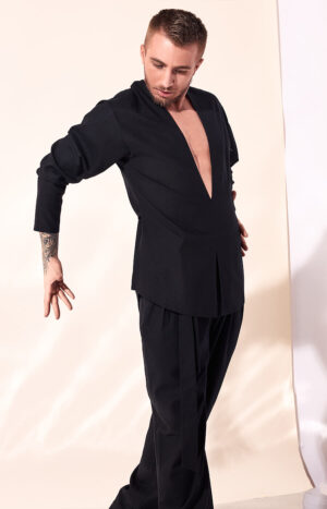 Linen Practice Shirt Vince Black