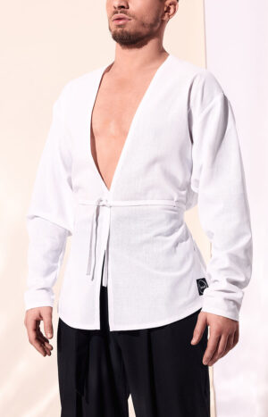 Linen Practice Shirt Vince White