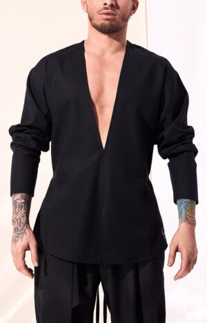 Linen Practice Shirt Vince Black