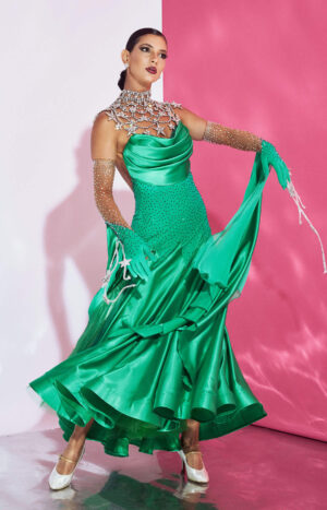 Ballroom Dress Emerald Stars