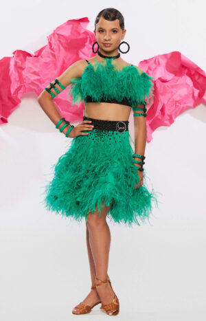 Junior Latin Dress Kiwi