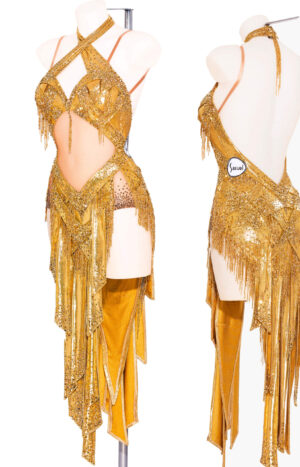 Latin Dress Gold Dust Diva