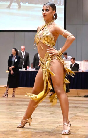Latin Dress Gold Dust Diva
