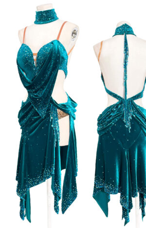 Latin Dress Teal Fantasy