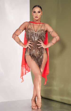 Latin Dress Copper Delight