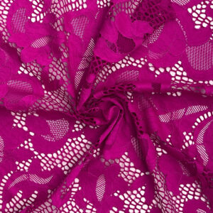Dark Fuchsia Stretch Lace