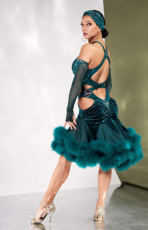 Latin Dress Marabou Desire