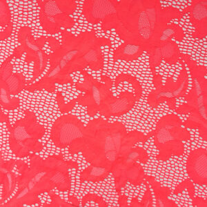 Salmon Pink Stretch Lace