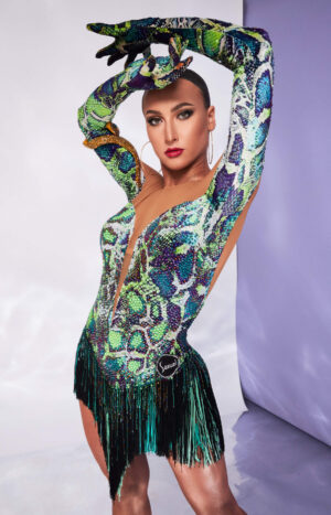 Latin Dress Viper Glam