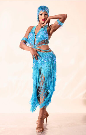 Latin Dress Turquoise Paradise