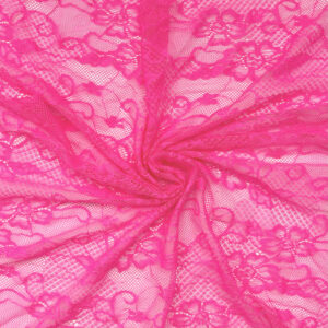 Flamingo Pink Stretch Lace