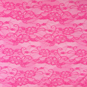 Flamingo Pink Stretch Lace