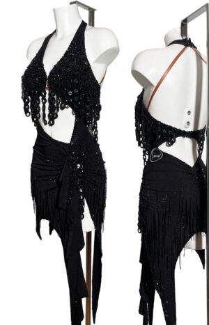 Latin dress Black Diamonds