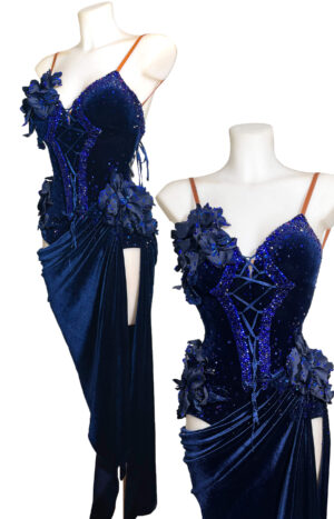 Latin dress Navy Orchid