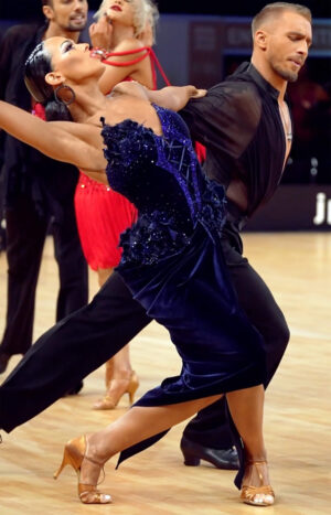 Latin dress Navy Orchid