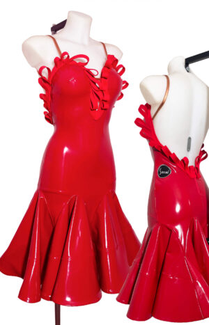 Latin dress Latex Swirl
