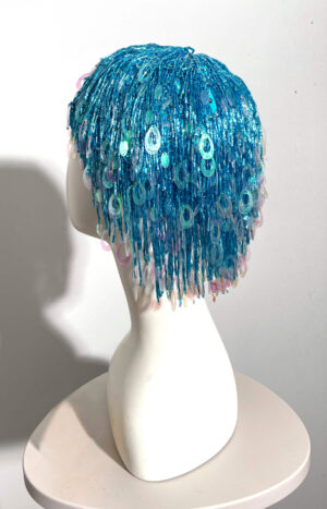 Beaded Turquoise Wig