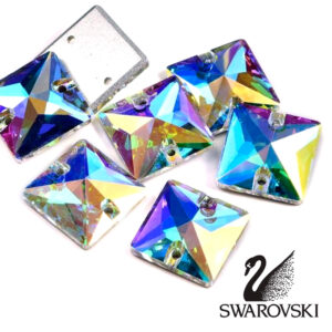 Swarovski Square AB Sew-on