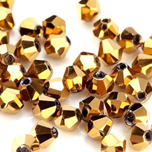 Antique Gold Glass Beads - 4 mm (3x pack of approx. 100 pcs.)