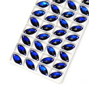 Pack of Cobalt Shimmer Navette Sew-On