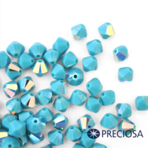 Preciosa Aquamarine Opal Glass Beads - 4 mm (pack of approx. 100 pcs.)