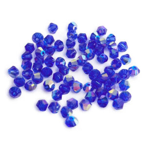 Cobalt Blue AB Glass Beads