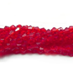 Rubin Red Glass Beads - 4 mm, 6 mm