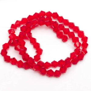 Rubin Red Glass Beads - 4 mm, 6 mm