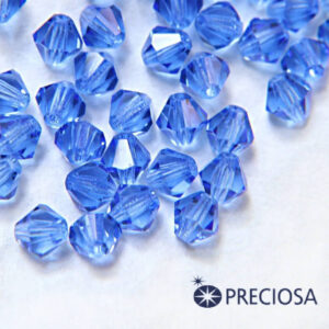 Preciosa Sapphire Glass Beads
