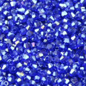 Sapphire Blue AB Glass Beads