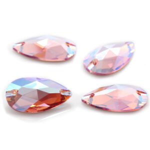 Pack of Light Rose Shimmer Drop Sew-On (72 pcs.)