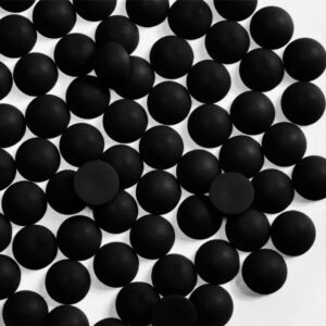 Pack of Matte Black Half Pearls