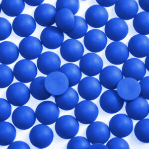 Pack of Matte Royal Blue Half Pearls