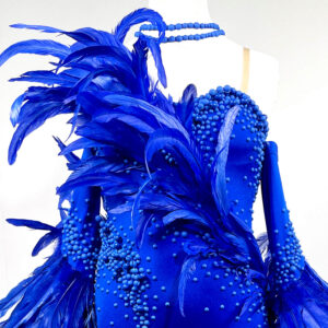 Pack of Matte Royal Blue Half Pearls